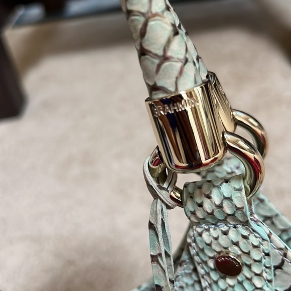 BRAHMIN Elise Opal green Seville collection croc embossed leather bag - Picture 15 of 15